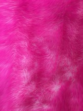 Faux Fur fake White With Hot Pink Frosted tips fabric 60" Wide sold by the yard