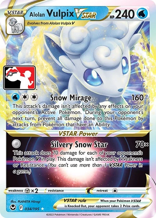 Alolan Vulpix VSTAR 034/195 Prize Pack Series Cards