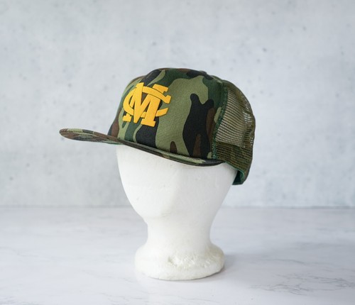 VINTAGE 1980s Camo CM TRUCKER SNAPBACK HAT-USA Made-Mesh- Farm Hunting Cap Mütze - Bild 2 von 14