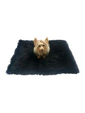 The Dog Squad Large Powder Puff Blanket in Black  New 