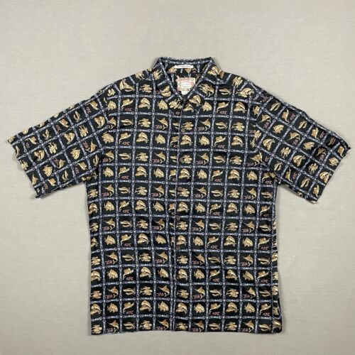 Reyn Spooner Hawaiian Shirt Men Large Commemorative Classic Fish Egyptian Cotton - Picture 2 of 8