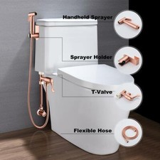 Toilet Bidet Sprayer Handheld Stainless Steel Bathroom Shower Rose Gold Durable