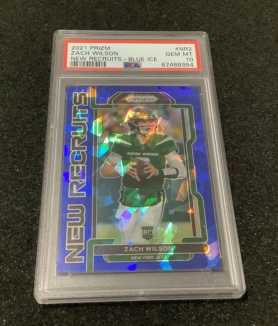 Zach Wilson Panini Prizm New Recruits #NR2 Blue Ice