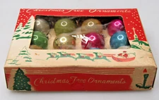 Lot Vintage Glass 20mm Assorted Color Ball Feather Tree Christmas Ornaments #1