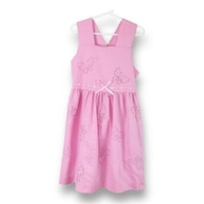 Lilly Pulitzer Linen Pink Butterfly Eyelet Sundress w/Back Button Detail New 5