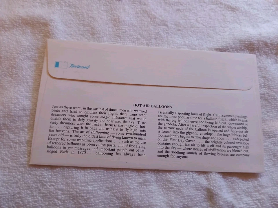 U.S-(-1983-)-HOT-AIR BALLOONS-FLEETWOOD-FDC - Image 2 of 2