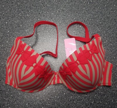 Lise Charmel Antigel La Vogueuse Bikini BH mit Bügel Gepolstert 75C Rot Neu