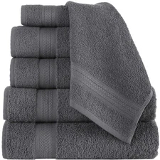 Regal Ruby 6 Piece Luxury Towel Set- 2 Bath Towels, 2 Hand Towels, 2 Washcloths