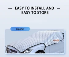 Large Snow Cover For All Weather Car Windshield Hood Cover Snowproof Sun Shade