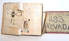 Ww1 era Us Navy Boxing scrapbook with Photos and fight record Uss Nevada