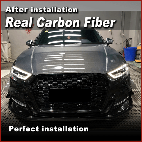 Carbon Motorhaube Haube Engine Bonnet Hood Passt für Audi A3 S line S3 2014-2016 - Picture 4 of 8