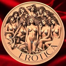 Erotica 1 oz .999 Spicy Copper Round - 1st release - Stunning Piece!