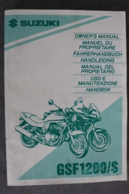 Suzuki GSF 1200/S Betriebsanleitung ''Nov. 1995'' Owner`s Manual - Handbuch