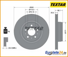 2pcs Brake Disc PRO+ TEXTAR 92333005 for Tesla Model 3