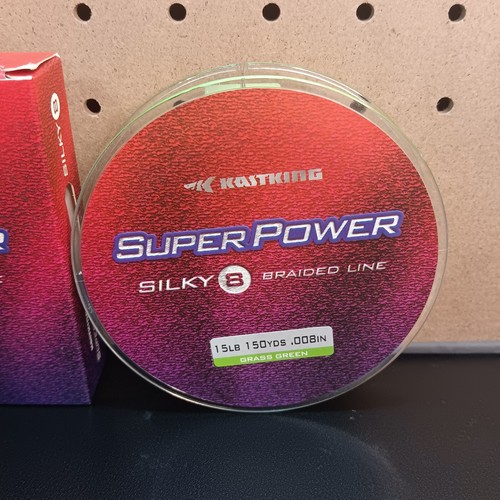 KastKing SuperPower Silky 8 Braided Fishing Line 150 Yds 15 LB .008” Grass Green - Picture 4 of 17
