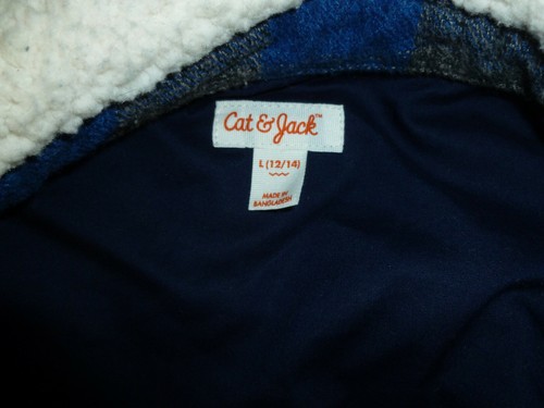 Cat & Jack Boys Button-Up Shirt Jacket 12/14 L - Picture 7 of 9