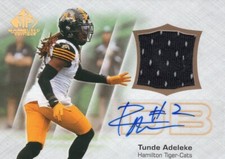 2023 UPPER DECK CFL SP GAME USED AUTO JERSEY Tunde Adeleke