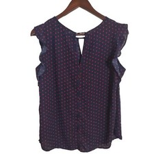 Banana republic factory polka dot ruffle blouse Size Small