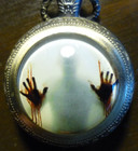 (QUARTZ)SMALL SIZE POCKET WATCH - "CREEPY" COOL (UNIQUE LOOKING!)  - VERY COOL! — photo 1