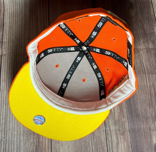 Chicago Cubs New Era 59Fifty Club MLB Candy Corn Orange Hat 7 1/2 New - Picture 4 of 5