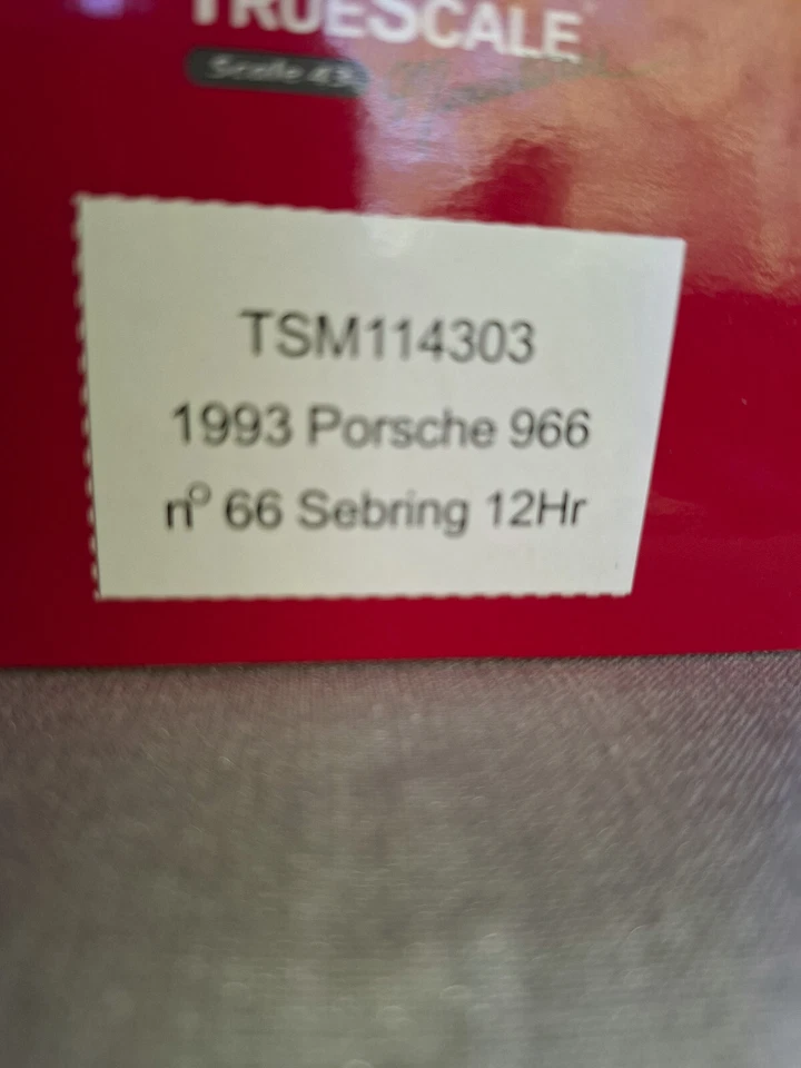 PORSCHE 966 #66  12HR SEBRING 1993 TRUESCALE TSM114303 1/43 - Immagine 3 di 3