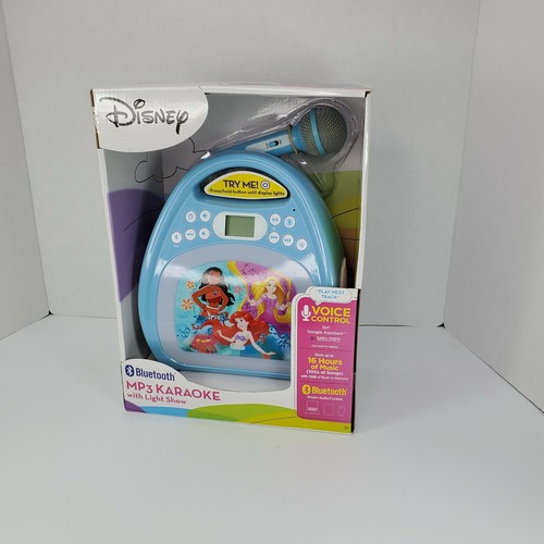 Disney Princesses Bluetooth MP3 Karaoke Machine w/ LED Light Show 16 hrs. Music