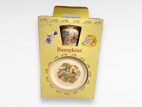 Vintage 1989 Royal Doulton Bunnykins Childrens 3 Pc. Set Bowl, Mug, Plate