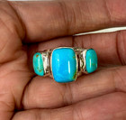 HSN Jay King Sterling Silver Matrix Turquoise 3-Stone Ring Size 6 — photo 7