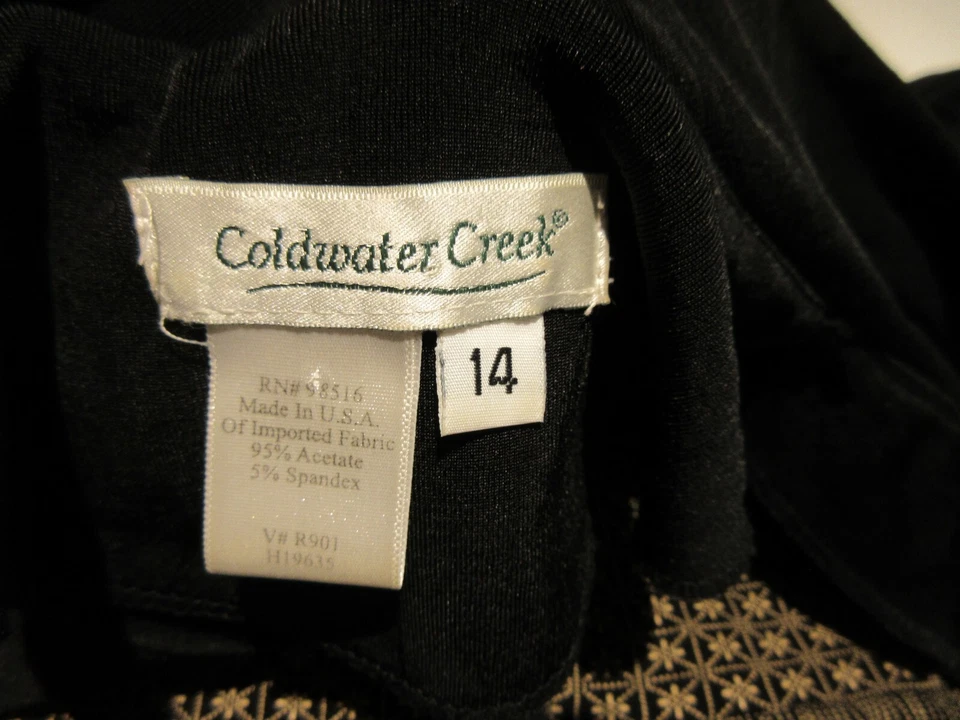 Blusa Camisa Top de Viaje Coldwater Creek SLINKY Talla 14 (L) Diseño Asimétrico Usada en Excelente Condición Foto 3 de 4