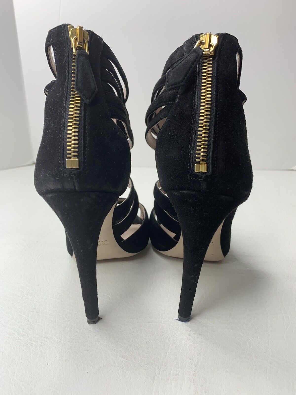 Miu Miu black Suede strappy heels size 37.5 / 7.5 - image 4