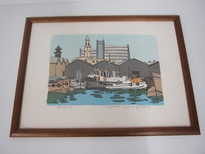 Ryohei Yanagihara Lithograph「Yokohama」100 Limited Signed