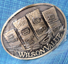 Wilson Seed Promo Belt Buckle NOS Alfalfa Corn Sorghum Soybeans Vtg ADM .MMR812