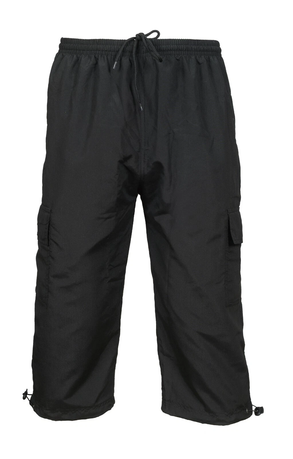 Men's 3/4 Mesh Shorts – Lined Jogger Trousers with Cargo Pockets for Gym & Sport