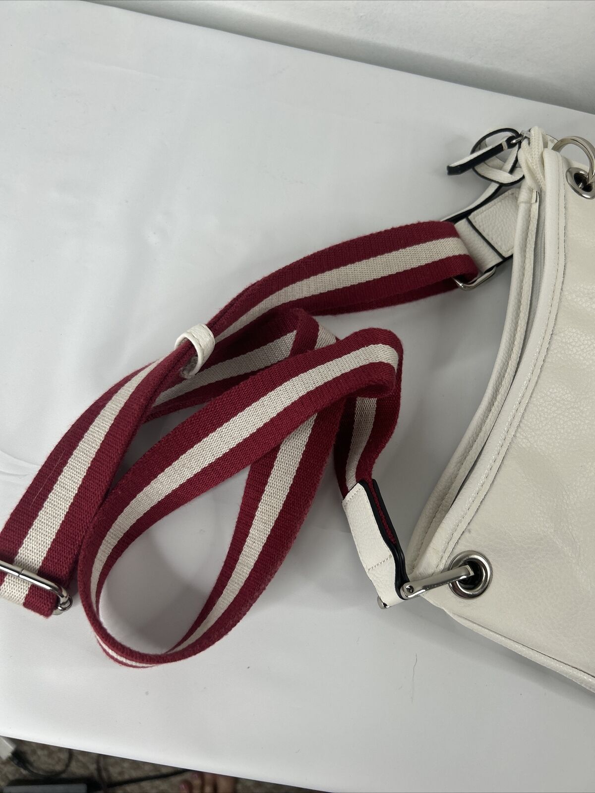 Giani Bernini White Leather Crossbody Bag Purse E… - image 6