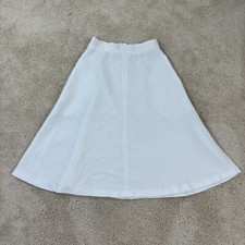 Nurse Skirt Uniform White Polyester Knee length Waist 24" Vintage Whittenton