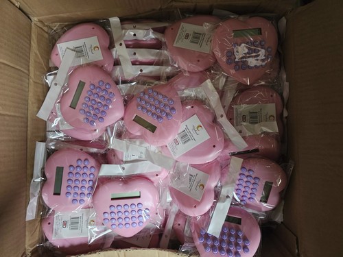 24 X RECHNER HERZFORM ROSA NEU MIT BATTERIEN RESTPOSTEN AUSVERKAUF UVP120€