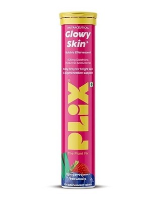 PLIX - THE PLANT FIX Glutathione Effervescent-15Tablets for Clear,Glowing&Youthf