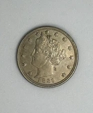 1883 No Cents Liberty Head 'V' Nickel AU+ Details