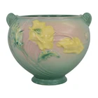 Roseville Poppy Green Vintage 1938 Art Pottery Jardiniere Planter 642-4