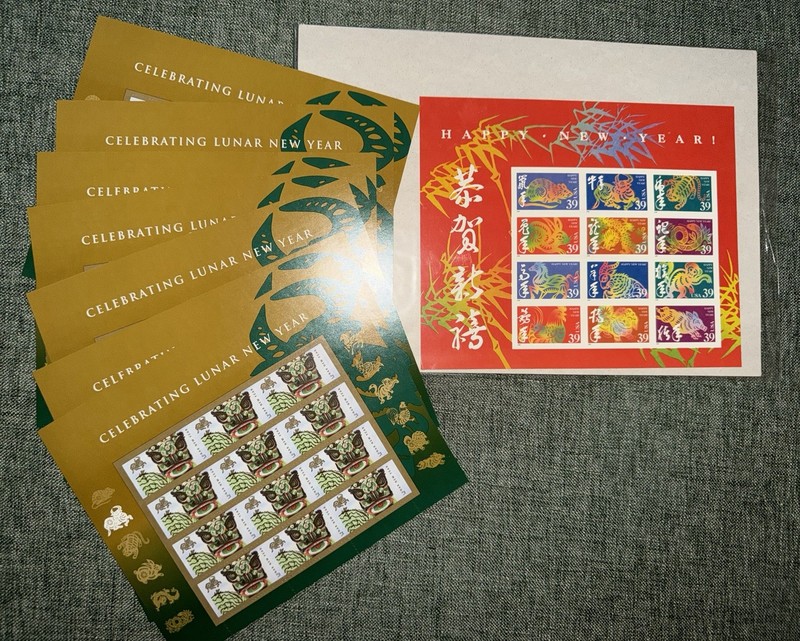 USPS Stamp Sheets: Lunar New Year, 42¢ & 39¢, 2008 (Year of the Ox 2009)