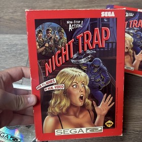 Vintage Original 1992 Red Box Sega CD NIGHT TRAP USA Version Disc 1 And 2 Manual