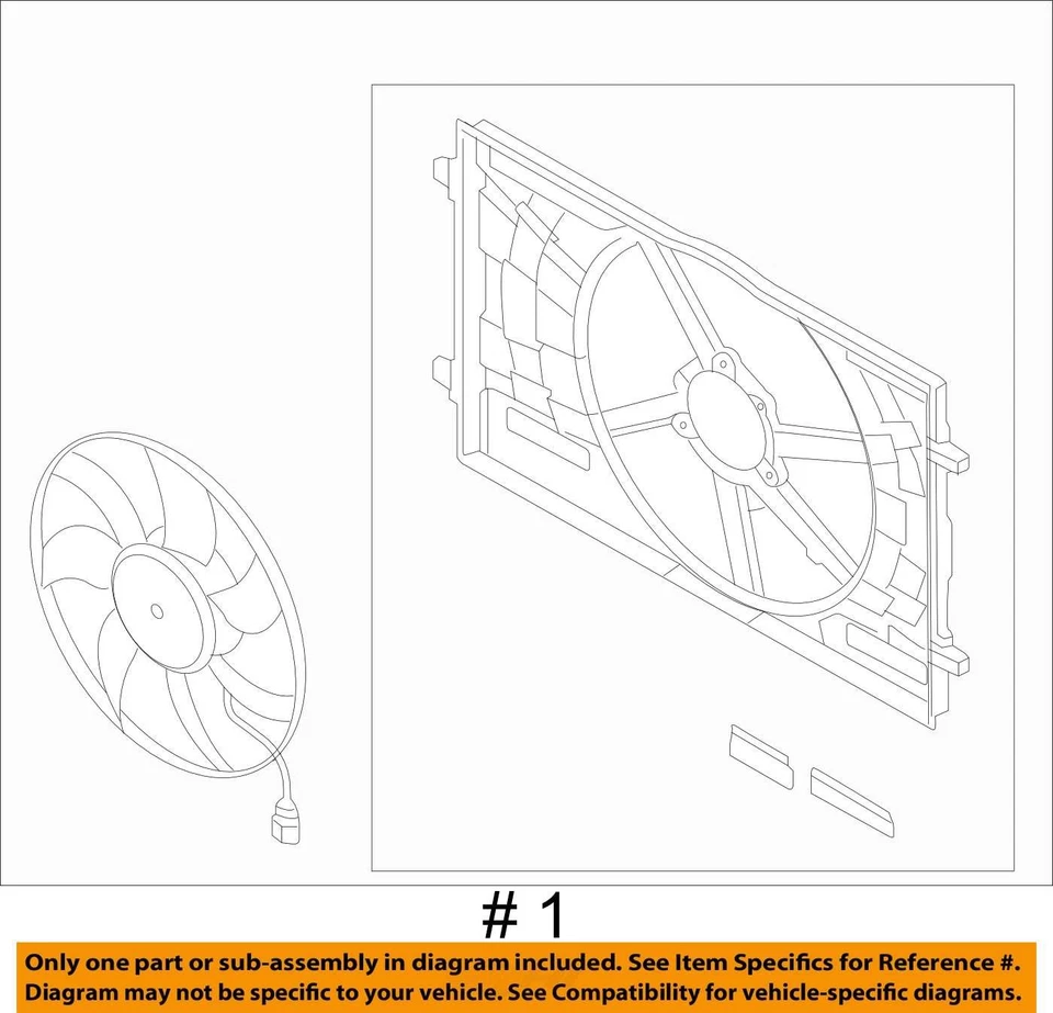 (LOCAL PICKUP ONLY) Radiator Fan Motor Fan Assembly Fits 15-16 AUDI A3 1960949 Foto 4 de 4