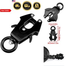 Dog Chain Clip Heavy Duty Swivel Buckle for Leashes Black 1pcs