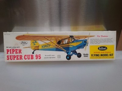 Guillows Piper Super Cub 95 24'' Spannweite Balsa Modellbausatz Neu Versiegelt