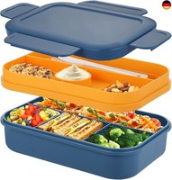 Sinnsally Lunchbox FüR Erwachsene,2000Ml Brotdose Mit FäChern,Bento Lunch Box M