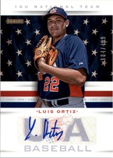2013 USA Baseball 18U National Team Signatures #14 Luis Ortiz Auto /499 - BB