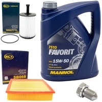 MotoröL Filter Set 15W50 5 Liter + ÖLablassschraube FüR Seat Alhambra V6 4Motion