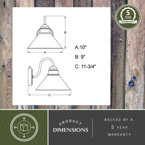 Vaxcel Lighting T0197 Outland 1 Light 9" Tall Outdoor Wall Sconce - Grey - Picture 4 of 12