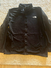 The North Face Men’s Black Full Zip Fleece Jacket L/G Polyester Stand-Up Logo