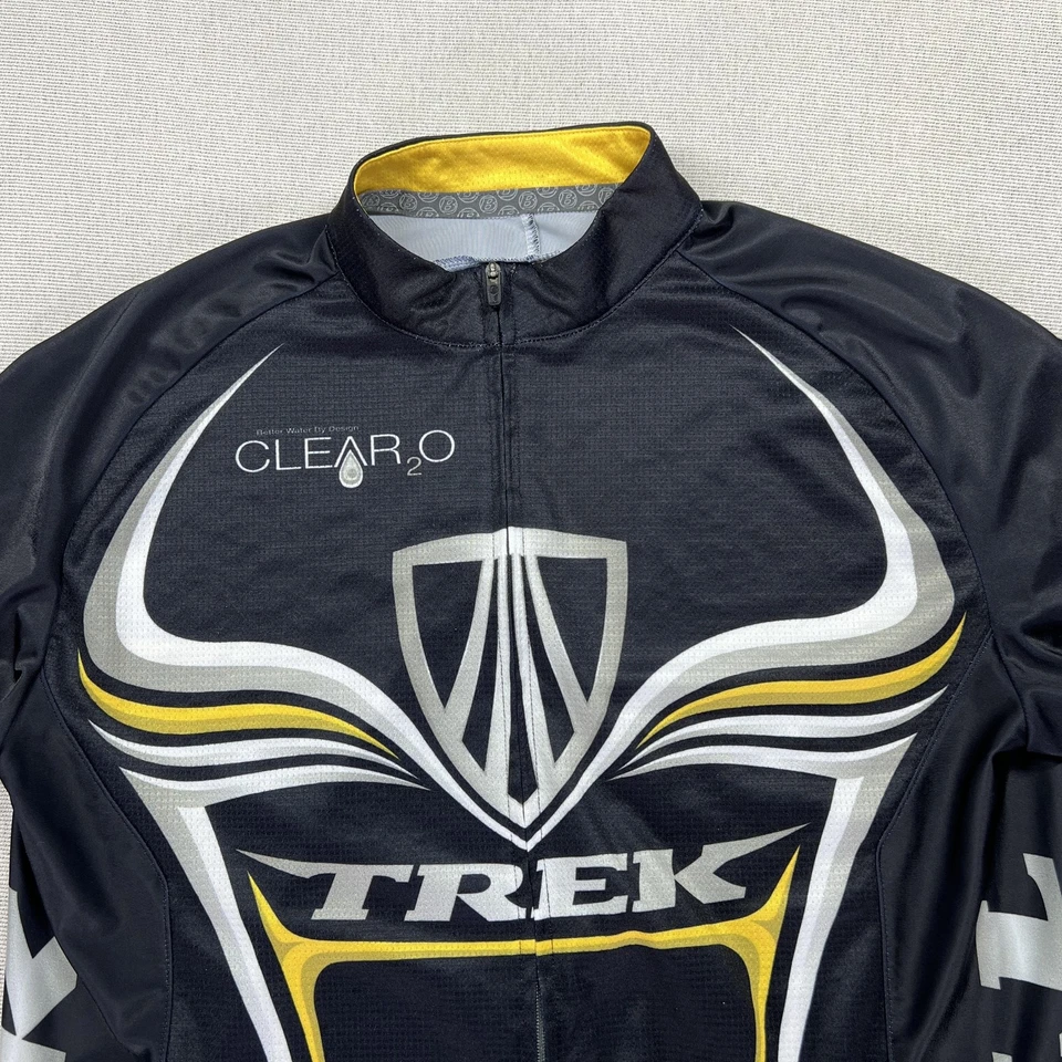 Trek Bontrager Cycling Jersey Men's M Black Yellow Full Zip LIVESTRONG Cycling - Image 4 of 4
